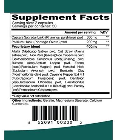 ELP ESSENTIAL Colon Cleanser Detox Formula - 100 Capsules - Buy Online on GoSupps.com