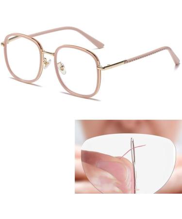 COKYIS Oversized Progressive Reading Glasses for Women | Stylish Square Frame Eyewear +2.5 Beige - International Shipping Available - Buy Online on GoSupps.com