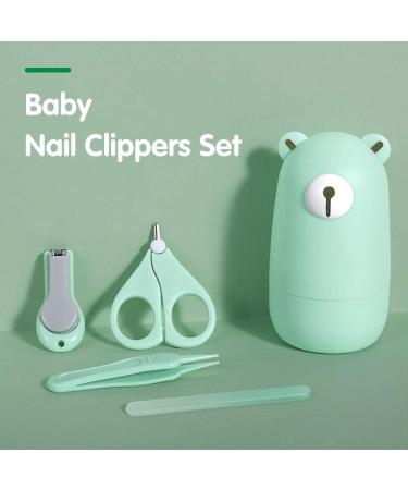 Mostop Baby Nail Clippers Kit - 4 in 1 Manicure Set for Newborns - Green - Buy Online on GoSupps.com