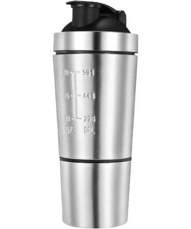 Tasse en acier inoxydable tasse bascule tasse d'ext rieur double couche d tachable tasse de sport tasse de bouteille d'eau outil de cuisine tasse de mixeur(Silver) - Buy Online on GoSupps.com