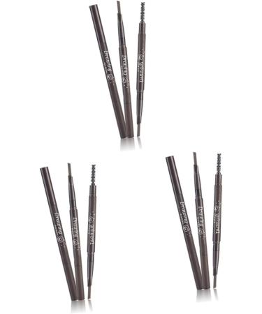 HAPINARY 3pcs 2 1 Eyebrow Pencil Waterproof Eyebrow Pencils Eyebrow Brush Waterproof Brow Pencil Stand Preamp - Buy Online on GoSupps.com