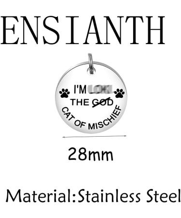 ENSIANTH Pet Collar Tags Cat of Mischief Gift Cat ID Tags Cat Owner Gift Pet ID Tags Cat Lady Gift (Cat of Mischief) - Buy Online on GoSupps.com