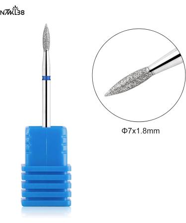 NMKL38 Cuticle Nail Drill Bits Flame Shape 3/32 Professional Safety Cuticle Clean Tool Dead Skin Remover Manicure - Buy Online on GoSupps.com