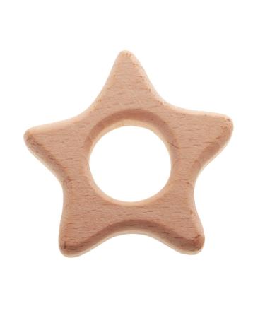 DIY Wooden Star Teething Pendant - Natural Color | Safe Eco-Friendly Baby Teether | UK Shipping Available - Buy Online on GoSupps.com