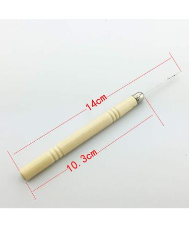 Lurrsoe Hair Extension Needle Hook Tool | Wooden Handle Crochet Hooks for DIY Hairstyles - International Shipping Available - Buy Online on GoSupps.com