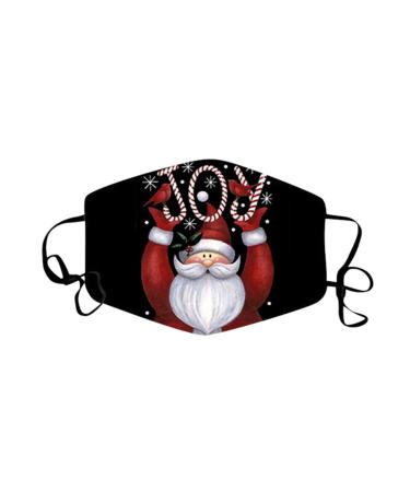 riou Funny Multifunctional Scarf Cotton Washable with Christmas Motif Outdoor Motorcycle Face Mask for Men Women