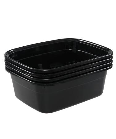 Eagrye 4-Pack 14 Quart Plastic Dish Pan Wash Basin