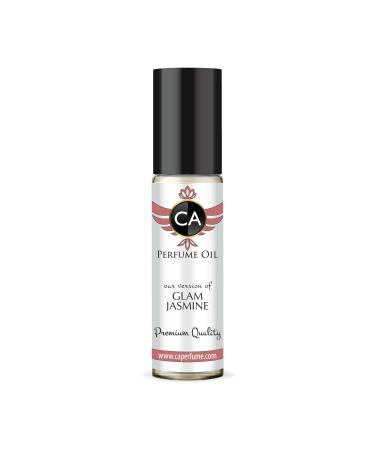 CA Perfume Impression of Glam Jasmine for Women Fragrance Oil Floral Scent Long Lasting Perfumes for Women Travel Size TSA Ready Mini Parfum Body Oil Roll-on 0.33 Fl Oz 10ml
