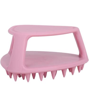 Silicone Face Scrubber Face Exfoliator Cleansing Brush Face Brush with Handle for Men and Women Hair Cleaning Tool Washing Brush Pink - Buy Online on GoSupps.com