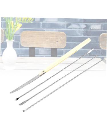Premium Stainless Steel Ear Cleaning Kit - Long Handle Ear Scoops, Silver Ear Tools Set - Buy Online on GoSupps.com