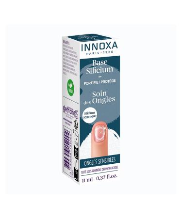 Innoxa Fortifying Silicon Base - Sensitive Nail Care 11 ml - Strengthens, Protects and Repairs - Enriched with Organic Silicon