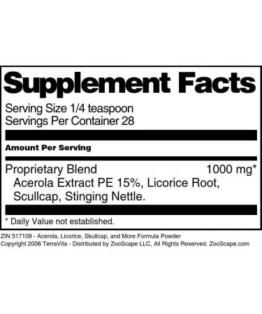 Acerola Licorice Skullcap and More Formula Powder (1 oz ZIN: 517109) - 3 Pack - Buy Online on GoSupps.com