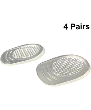 4 Pairs Silicone Insoles - Comfort Heel Pads for Shoes | Half Insole in White - Size 1 - Buy Online on GoSupps.com