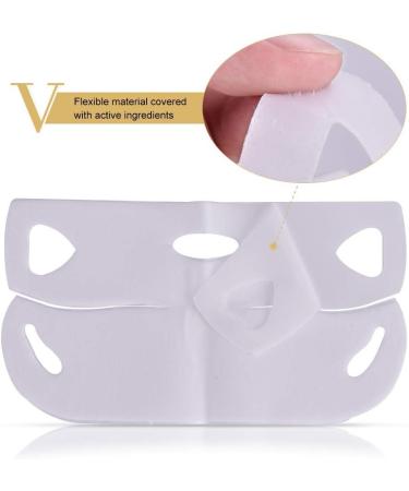 TEEROVA Double Chin Reducer V Line Mask 5 Pcs Face Slimmer Lift Tape V Line Lifting Mask Chin Up Tightening Patches Face Slimming Strap Firming Moisturizing Chin Neck V Shaped Slimming Face Mask - Buy Online on GoSupps.com