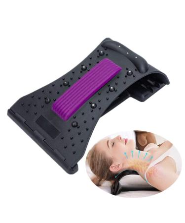 Ygmxzl backhifters keeping correction neck shoulder relaxer traction pillows head neck massage device traction pillow cervical for posture correction and back pain relief (purple)