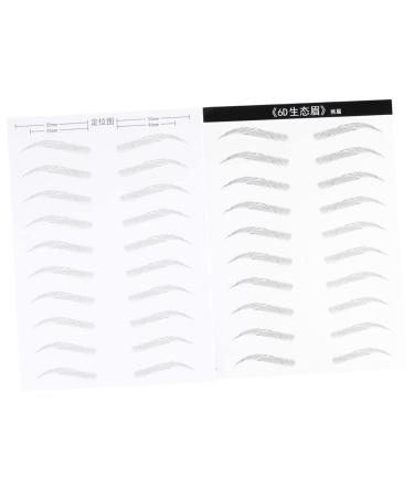 Beavorty 2 Pairs Makeup Stencil Waterproof Sticker Bionic Eyebrow Supplies Makeup Tools Like Real 6d