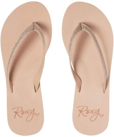 Buy Roxy Women's Napili Flip Flops - Stylish Beige 38 EU | International Shipping Available - Buy Online on GoSupps.com