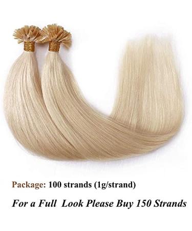 SEGO SONNGING Extensions | 100g Remy Human Hair U-Tip Extensions - Light Blond #613 (20/50cm) - Premium Quality Keratin Hair Extensions - Buy Online on GoSupps.com