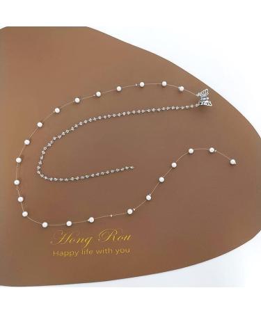 fdsmall Rhinestone Hair Barrettes Pearl Tassel Hair Chain Hair Clips Hairpin Hair Jewelry Hair Accessories for Women Girls (Silver) - Buy Online on GoSupps.com