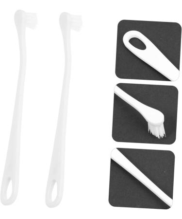 Beavorty 2pcs Home Oral Care Cleaning Dog Tooth Pet Manual Pets Supplies Soft-bristle Portable 1 count (Pack of 1) White - Buy Online on GoSupps.com