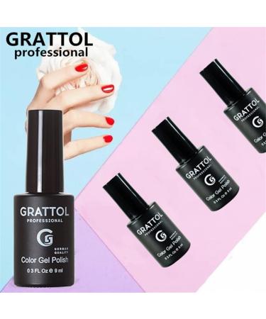 GRATTOL Professional Gel Polish UV LED Opal 02 Varnish Semi Permanent Vernis 9ml Soak Off Nail Art UV Pink Glitter Gel - (Color: Prime) - Buy Online on GoSupps.com