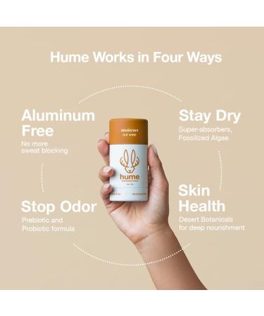Hume Supernatural Aluminum Free Deodorant for Women & Men - Probiotic and Plant-Based Long-Lasting Moisture Absorbing - Clean and Effective (Out West - 2-Pack) Out West - 2 pack - Buy Online on GoSupps.com