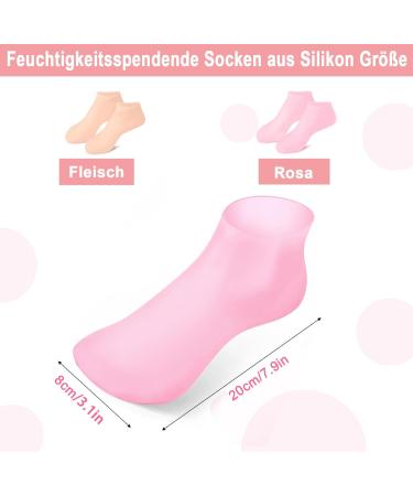 Voarge 2 Pairs of Silicone Socks for Feet Silicone Socks Women Silicone Moisturising Socks for Dry Cracked Feet Women & Softening Dry Cracked Feet Rough Skin - Buy Online on GoSupps.com