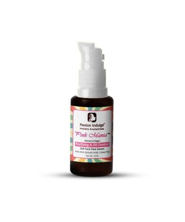 Passion Indulge Pinkmania AHA BHA Face Serum- Purifying & Oil Control Serum With Turmeric & Green Tea | Reduces blackheads & Improves Skin texture | All Skin Types -10ml