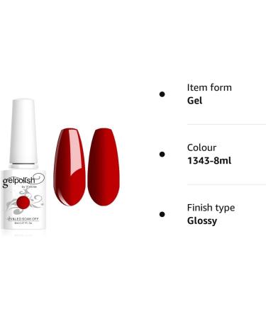 Vishine Brand Nail Varnish Gloss Polish 8ml Bottle UV Gel Polish Nail Manicure Lacquer #1343 1343-8ml - Buy Online on GoSupps.com