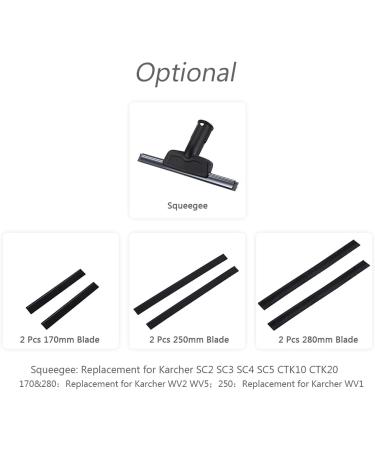 Replacement Window Cleaning Blades for Window Vac 2 Pcs 280mm Squeegee Rubber Accessory Refill Replacement for Karcher WV2 WV5 2 Pcs 280mm Blade - Buy Online on GoSupps.com