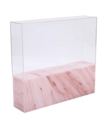 YAOGOHUA 8 Holes Tweezers Holder Tweezer Display Stand Storage Rack with Dust Cover for Salon (Pink Marble dustproof Model)