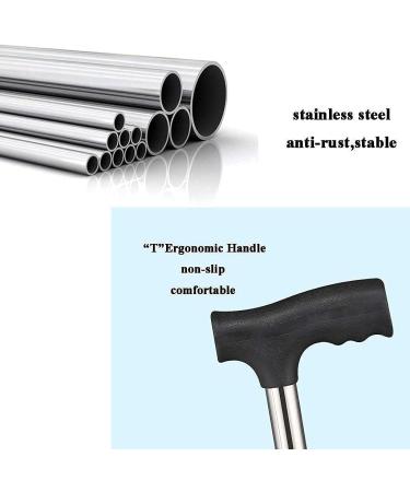 Folding Cane Folding Cane Old Man Walking Stick Aged Crucify Aluminum Alloy Crutches Big Four Foot Staff Telescopic Light Portable Belt Family - Buy Online on GoSupps.com