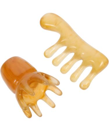 Magiclulu 6 STK Resin Massage Combs - Scalp & Head Massage Tools | Gua Sha Facial Scratching Tool for Relaxation - Buy Online on GoSupps.com