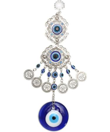 Cabilock Decor Home Ornament Delicate Glass Eye Pendant Evil Eye Bead Pendant Amulet Turkey Protection As Shown 23X5cm - Buy Online on GoSupps.com