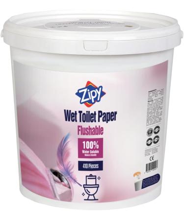 Buy Zipy Flusable Moist Toilet Paper - Biodegradable Safe for Adults Kids & Pets - 410 Pieces (18x18 cm) - International Shipping Available - Buy Online on GoSupps.com