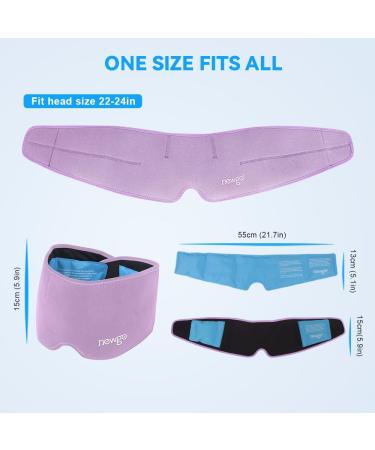 NEWGO Migraine Relief Head Ice Wrap - Hot Cold Therapy Headache Hat for Chronic Migraine and Stress Relief (Purple) - Buy Online on GoSupps.com