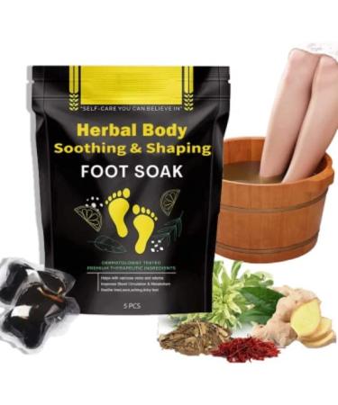 1/2/3/5/8 Packs Body Detox Foot Soak Herbal Detox&Shaping Cleansing Foot Soak Beads Herbal Detox&Shaping Cleansing for Varicose Veins Foot Soak Beads (1 Packs/5 Pcs)