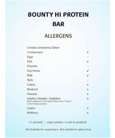 Bounty Hi Protein Bar (12 x 52g) - Milk Chocolate Coconut Energy Snack | 18g Protein - Buy Online on GoSupps.com
