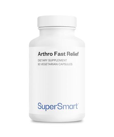 Supersmart Arthro Fast Relief (High Potency) - with MSM, Levagen+ Pea, Collavant N2 Collagen, Fermented Ginger - Joints & Mobility | Gluten Free - 90 Vegetarian Capsules