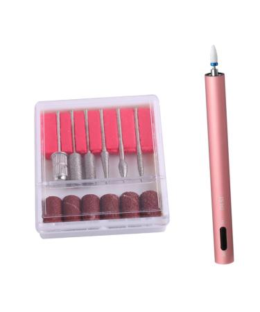 Beavorty sanding bands for nail drill grinding head polisher nail manicure sanding bands sanding rings professional sanding bands nail sanding bands nail nail polisher sander Charge 16.2 1.6cm Rosy Golden