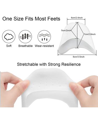 EQLEF Silicone Gel Toe Caps - Breathable Toe Protector for Ballet Pointe Shoes - 2 Pairs - Buy Online on GoSupps.com