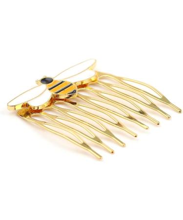 Nifocc Bee Hair Comb Set - Enamel Animal Jewelry for Women | Ladybug Party & Cosplay Accessories - 2 Pcs Golden - Buy Online on GoSupps.com