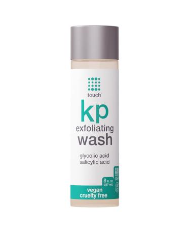 Touch Keratosis Pilaris Exfoliating Body Wash Cleanser - KP Treatment with 15% Glycolic Acid  Aloe Vera  & Hyaluronic Acid - Smooths Rough & Bumpy Skin - Gets Rid Of Redness  8 Ounce