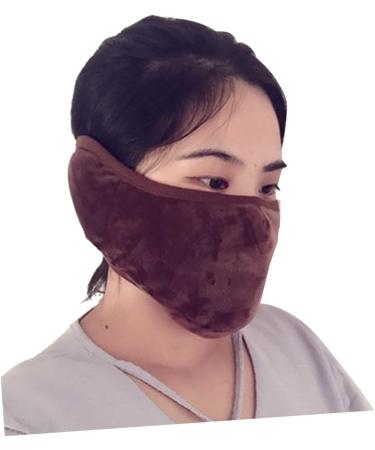 Healvian 2-in-1 Dust Protection Mask & Earmuffs - Unisex Face Mask Bundle for Men & Women - 2 Pieces - Coffee Color - Buy Online on GoSupps.com