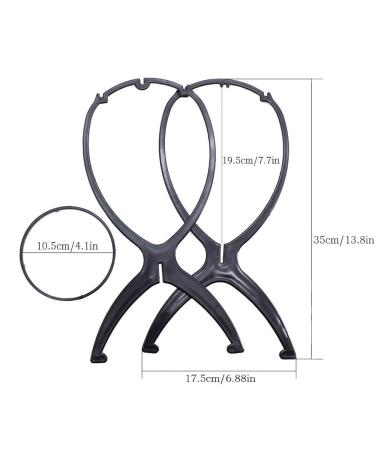 Sasairy 5 Pieces Movable Wig Stand Holder - Black Wig Holder for Easy Storage & Display | International Shipping Available - Buy Online on GoSupps.com