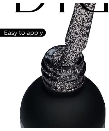 Didier Lab - Premium UV Gel Nail Polish - Brillant No. 10 - Gel Nail Varnish - Nail Art - Long-Lasting High Gloss Wear - Black Gel Nail Polish - Gel Nails - Glitter Gel Nail Polish - Rich Pigment - Buy Online on GoSupps.com