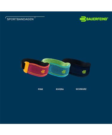 Bauerfeind Unisex Knee Sports Belt - Pressure Relief for Ball Sports & Athletics - Silicone Ring - Size L - Black - Buy Online on GoSupps.com