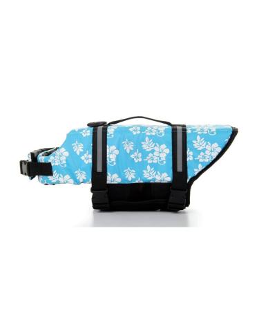 Shtgoi Dog Chest Reflecting Rescue Annoy for Dogs With Rescue Hands Pets Pets Wall Wowers Puppies Safety Swimming Supports Dog West For Swimming Boat Riding Water Blue Flowers M