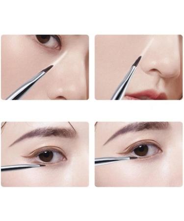 Wudaizhi Eyeliner Brush Precision Eyeliner Makeup Brush Angled Eyeliner Brush Ultrathin Slanted Flat Angle Ideal for Professionals and Beginners - Buy Online on GoSupps.com