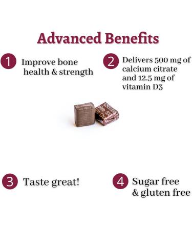 Bariatric Advantage Calcium Citrate Chewy Bites 500mg with Vitamin D3 - Assorted Sweet Flavor 90 Count | Sugar-Free for Bariatric Surgery Patients - Buy Online on GoSupps.com